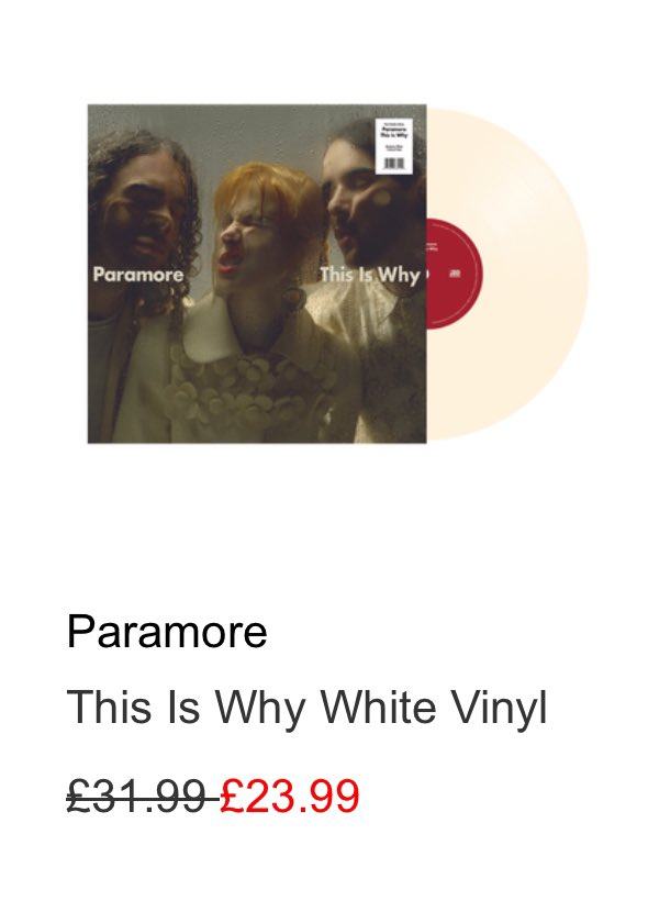 Warner Music Euro Store offers @paramore vinyls for sale - This is Why and the Self-Titled Tangerine 🔗 eurostore.warnermusic.com