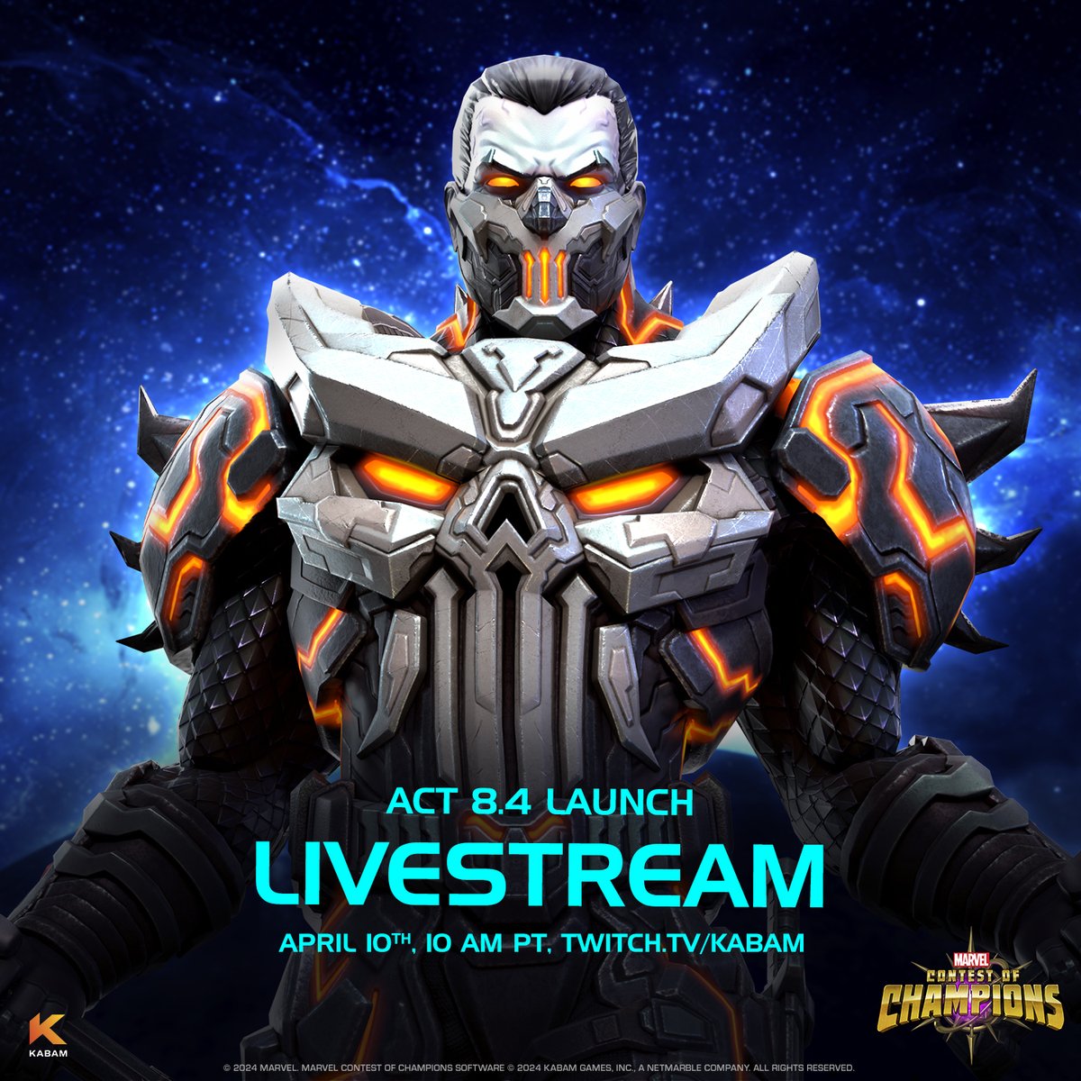 Join us NOW! For the launch day celebration of Act 8.4! twitch.tv/Kabam