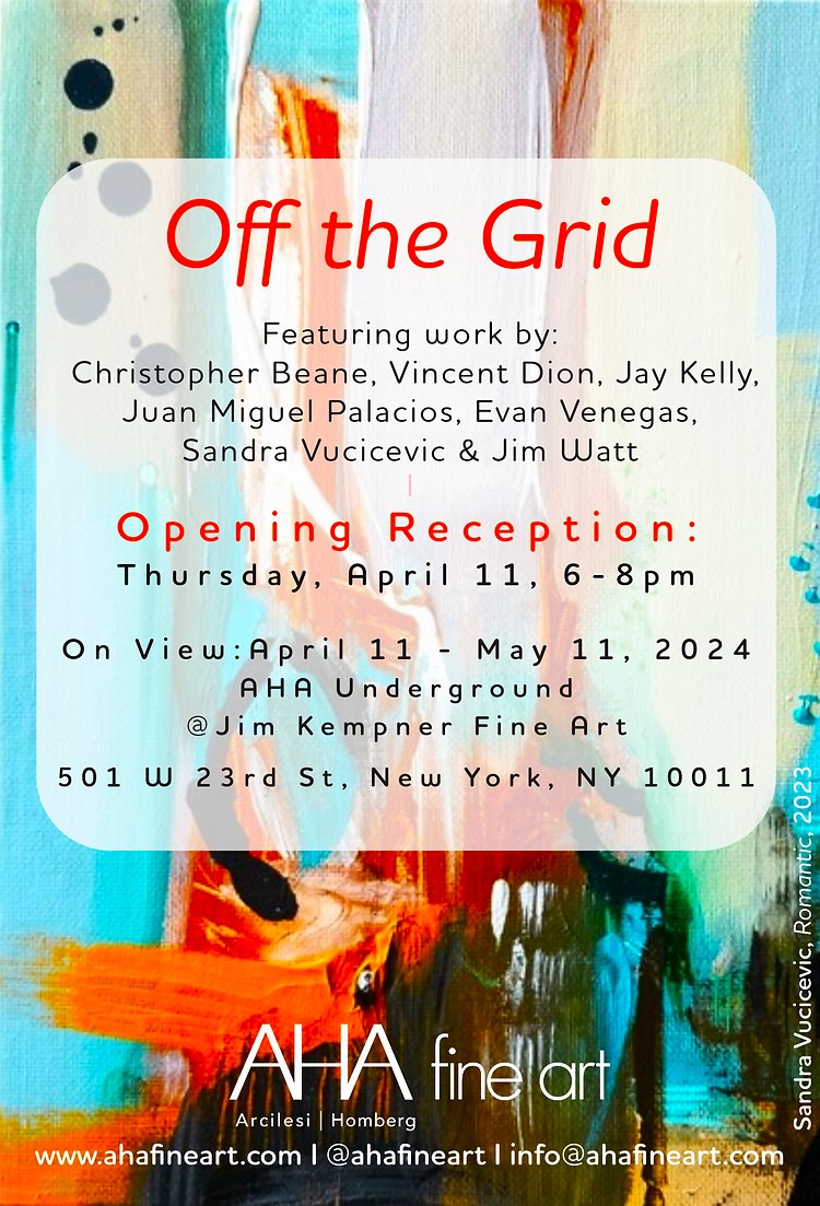 SandraVucicevic's tweet photo. Join me #tomorrow 6-8 pm in #Chelsea #gallery #JimKempnerFineArt for the opening of the #abstract #art #show #OffTheGrid organized by #ArcilesiHombergFineArt! Several of my #paintings are included in this #show! https://t.co/IiTcwRDBQG