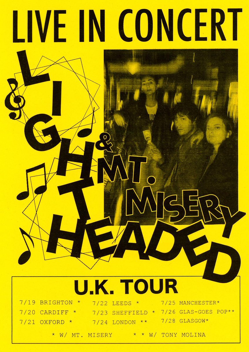 Extremely excited to trek around the UK once again this summer, thank you Lightheaded for bringing us along! Tickets for some shows are already available, more to come soon. Roll on July! linktr.ee/mtmisery