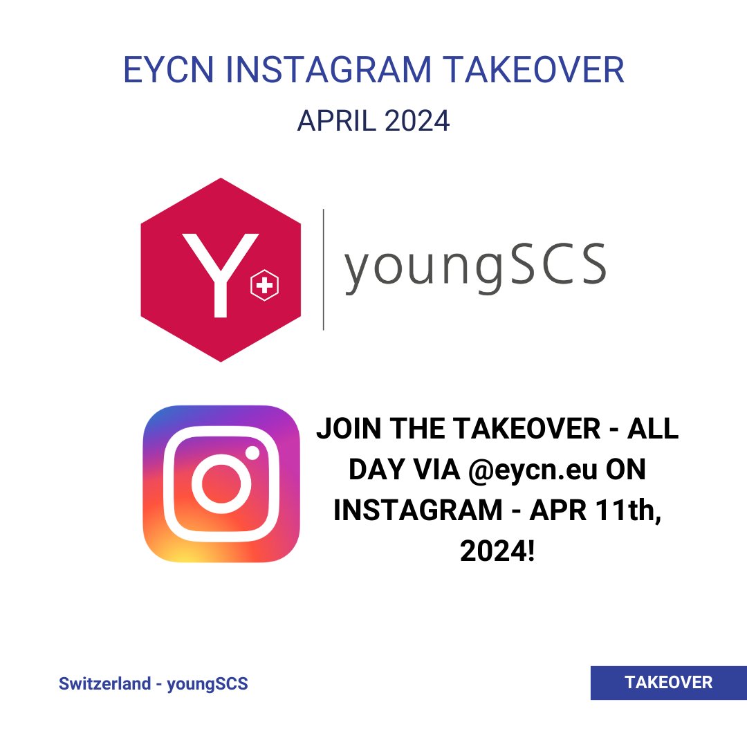 It's time for the next EYCN Instagram Takeover! Tomorrow (on Thursday), the Swiss Young Chemists (youngSCS) will take over our Instagram account and some of their members will show us their research and activities in the society. #EYCN #EYCNTakeover #youngSCS #Chemistry