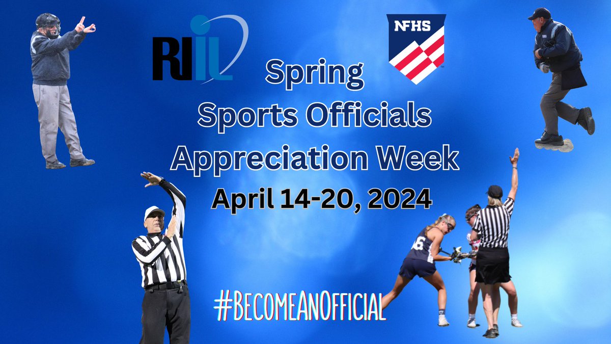 REMINDER: If your team is playing sometime during the week of April 14th, consider taking a moment to say #ThankYou to the officials. #officialsappreciationweek