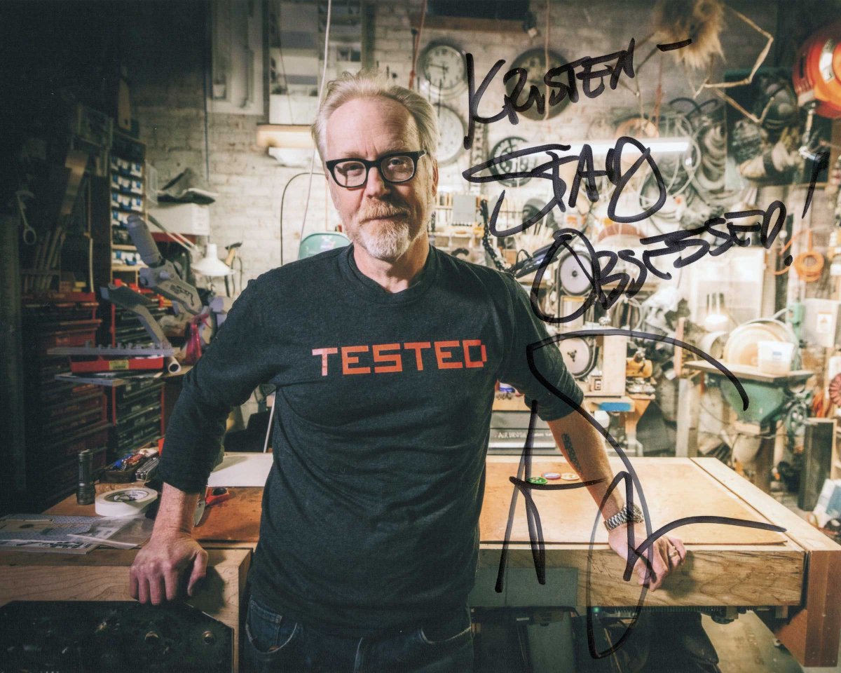 NEWLY ADDED! A limited number of signed and personalized #AdamSavage 8x10s for a limited time. Buy here: bit.ly/3VMYFAd
