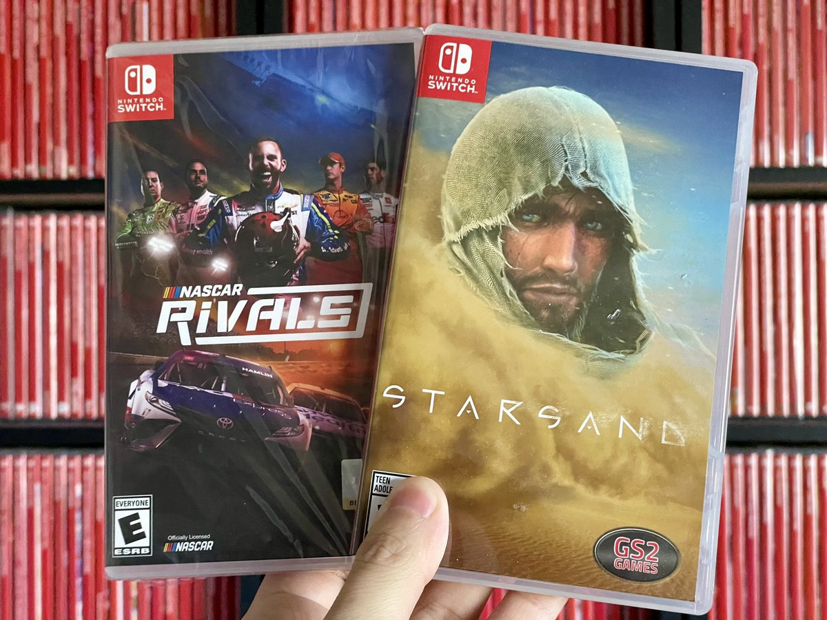 Switch arrivals 1156 & 1157, NASCAR Rivals and Starsand. Not exactly an all star lineup of titles, but they can’t always be winners. However, still hopeful to get enjoyment out of the games though Starsand might have promise looking at the screenshots. Perhaps! #SwitchCorps