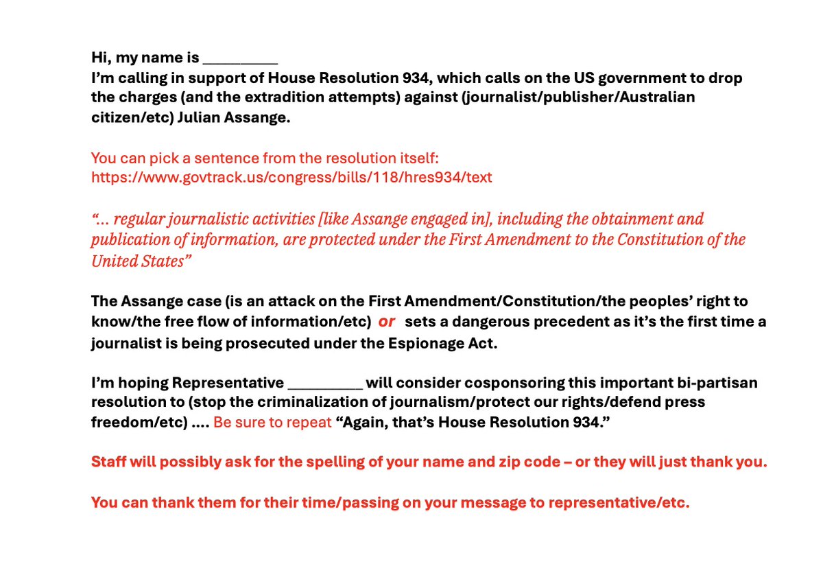 Wed's #HRes934 calls to @JudiciaryGOP 
Cline, Hageman, Gaetz, Nehls & Roy.
#5CallsPerDay4Assange

Lft 1 message, convos w/4 staffers on scandalous CIA abuses #AssangeCase

3 staffers confirmed they're recving our postcards: Hageman's staffer said he was looking at 2 on his desk!