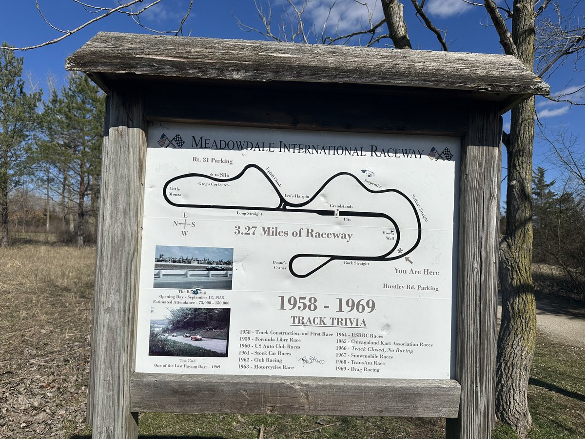 I checked out a #LostSpeedway last week when I went to the site of the former Meadowdale Raceway in Carpentersville, IL. Though it was only open for 10 years, it has an incredible #racing history. Check out my latest for @FastCarsin317.

fastcarsfastgirls.wordpress.com/2024/04/10/los…