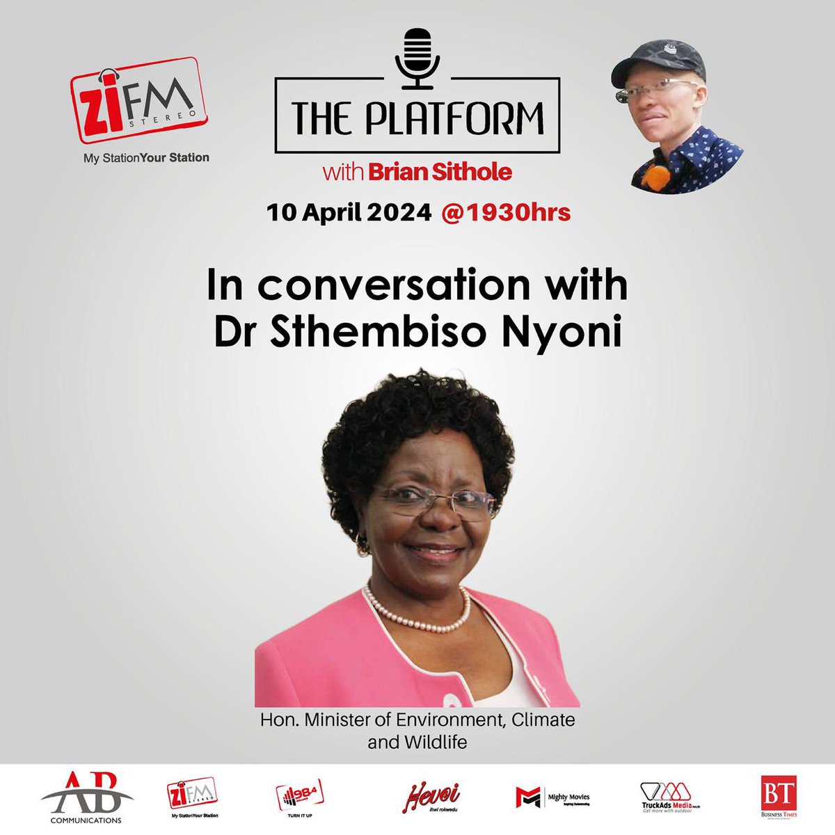 #ThePlatform with @BrianMalvin Tonight's discussion centers on issues affecting our environment, climate change, building on wetlands and wildlife conservation. Guest : @Min_SGG_Nyoni 🗓️ Tuesday 10 April 2024 🕰️ 1930 HRS CAT zifmstereo.co.zw