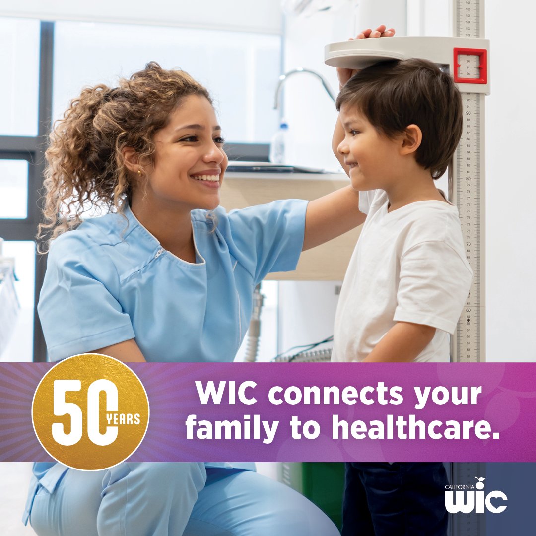 DYK: #CaliforniaWIC links families to early healthcare, dental checks & vaccinations? WIC improves access to healthcare services for kids & their parents, helping families grow strong & healthy. 📲 myfamily.wic.ca.gov/Home/Anniversa…