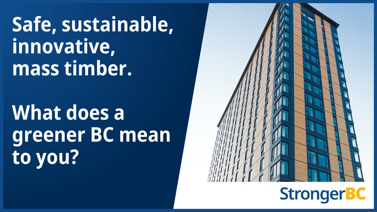 ✅ Effective now, we're allowing for for taller #MassTimber buildings in British Columbia.

Encapsulated mass timber construction buildings can now be 18 stories for residential and office buildings - up from the previous 12-storey limit. 🏗️

🧵[2/5]