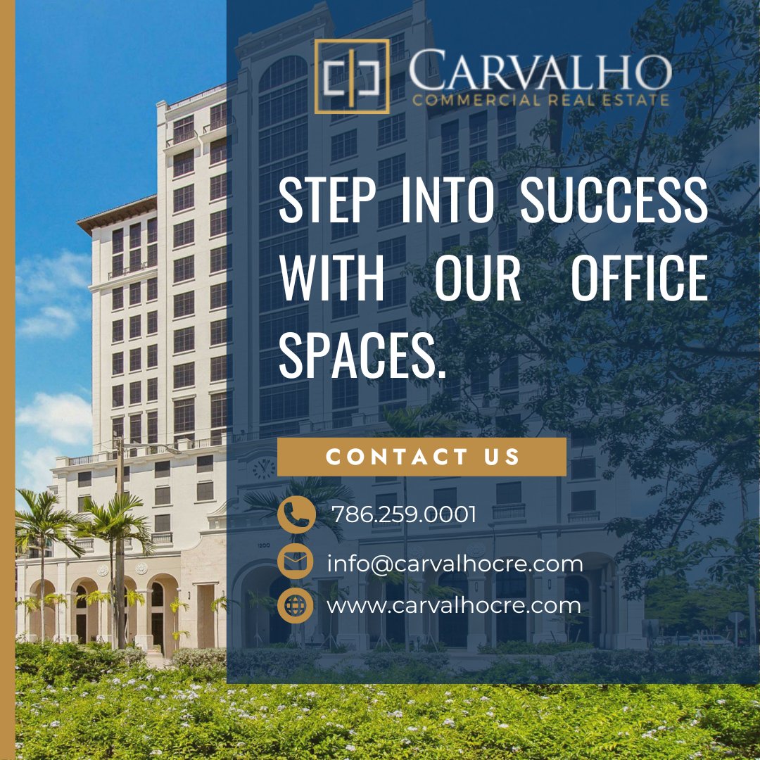 CarvalhoCRE's tweet image. Step into success with our meticulously crafted office spaces, designed to elevate your business journey.

Contact us today for more information.

#WorkspaceElevation
#OfficeSpace
#ProfessionalSuccess
#ElevateYourSpace
#WorkspaceTransformation
#CarvalhoCommercialRealEstate