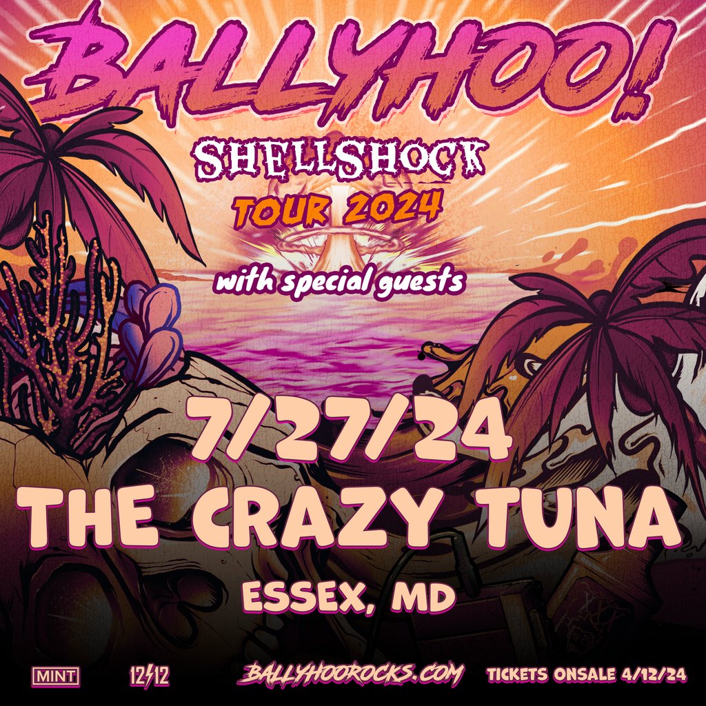 We're coming back to The Crazy Tuna on July 27th☠️ 🎟️ Tix on sale this Friday, 4/12/24