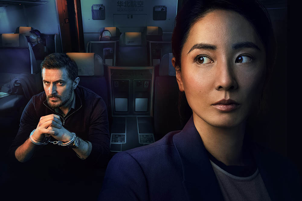 Confirmed: Red Eye. Six-part thriller set on the red eye flight from London to Beijing. Starts Sunday 21 April, 9pm on @ITV and @ITVX - #JingLusi @RCArmitage #LesleySharp #JemmaMoore #DanLi
