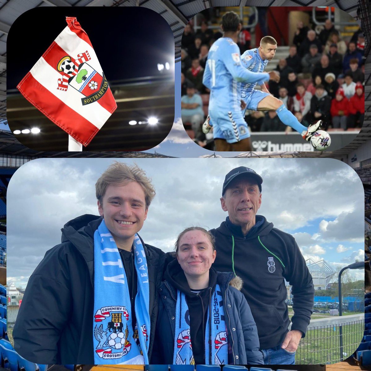 Is there anywhere that Andy, @TomUpto94934917 , and @eleanorroseeee won’t🌍travel? 🤯Thank you for representing the LWCCSC again, still not missed a game this season! We go to our former 🏡Home”🛣️to turn our form around before Wembley! 🩵🐘>🔵👃 🩵#CCFC⚽️#PUSB🐘#SBA⚽️#LWCCSC🩵