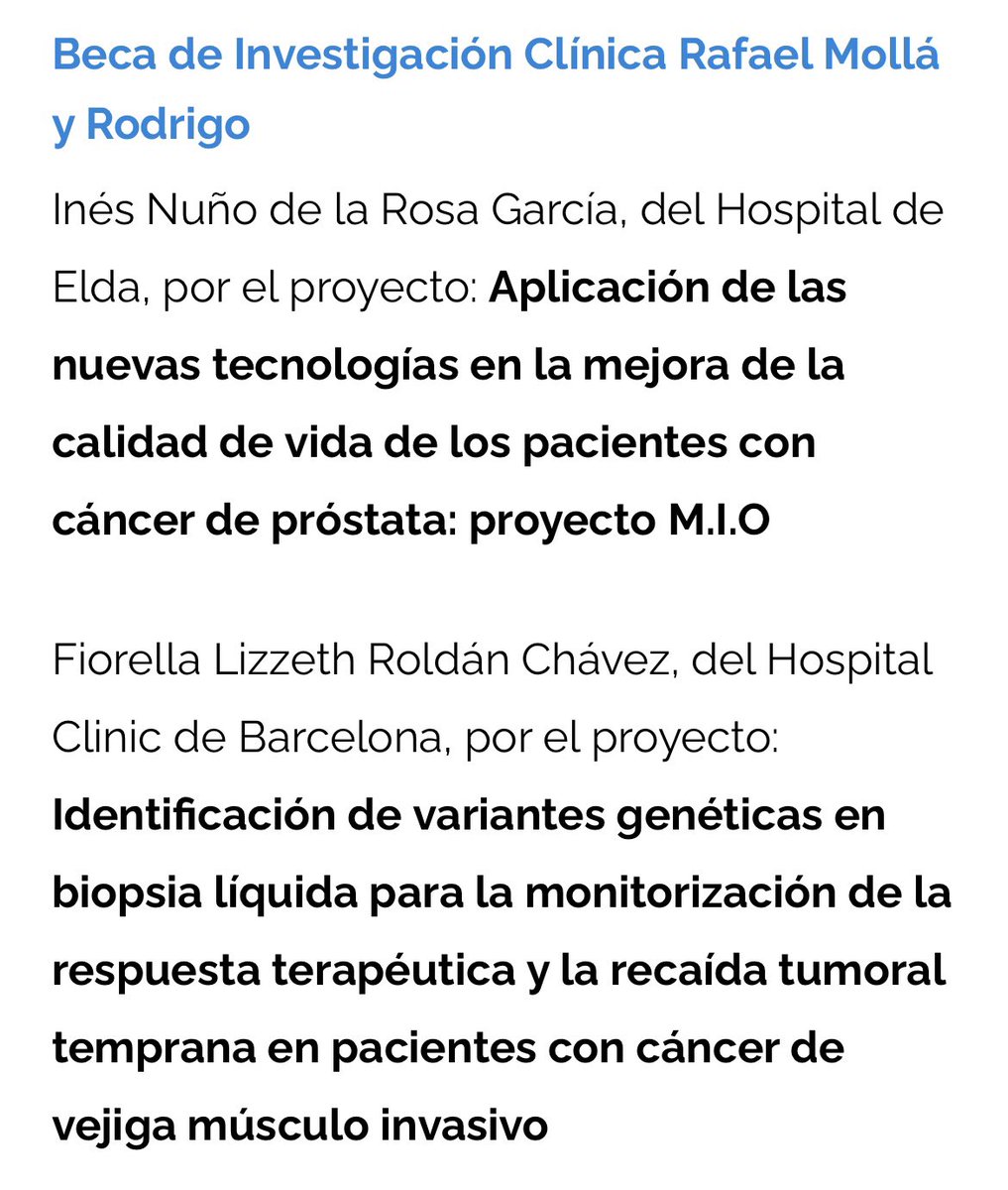 Consulta las Becas de Investigación de la Fundación para la Investigación en Urología (FIU) concedidas en 2023 👉🏻 aeu.es/Noticias.aspx?… #becas #urología