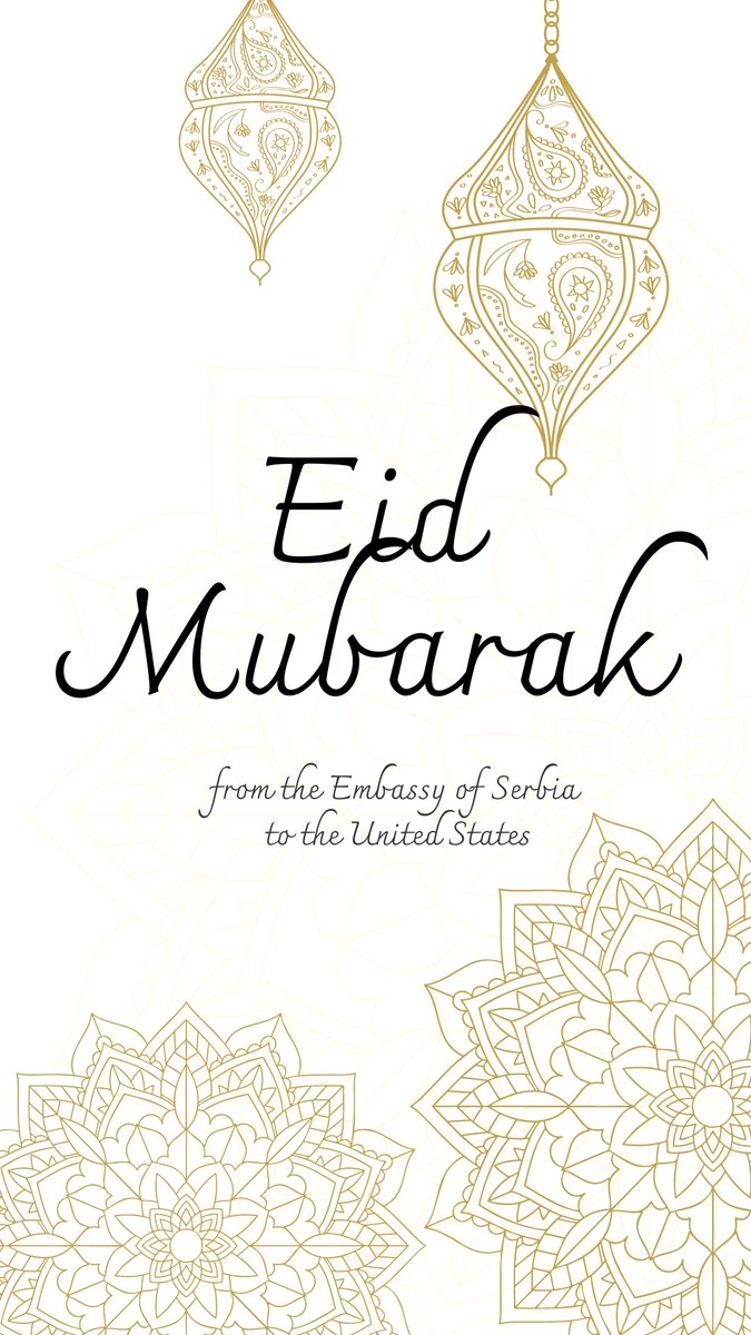 Wishing a joyous #Eid-Ul-Fitr filled with peace, happiness, and prosperity to everyone celebrating. #EidMubarak! Свим верницима исламске вероисповести од срца честитам Рамазански бајрам. Бајрам шериф мубарек олсун!