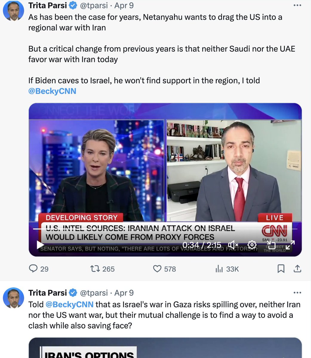 At this point, it is not ignorance but full complacency if reporters bring one of the most hated Iranians who has been the face of the #IranLobby for the past 2 decades. Shame on you @BeckyCNN and shame on your network!