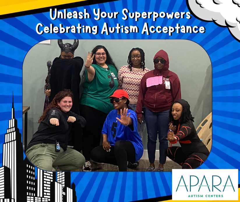 Unleashing Our Superpowers @ our Cypress Center Celebrating Autism Awareness

📷 #AutismAwareness #SuperheroesOfDiversity 📷📷 #AparaAutismCenters #AparaAutism #abatherapy #bcba #autism #asd #autismfamily