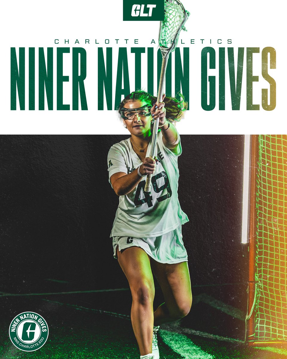 We are halfway through #NinerNationGives! Help make a difference for our student-athletes by making a gift Give 🔗 bit.ly/NNG-ATH24 #GoldStandard⛏️