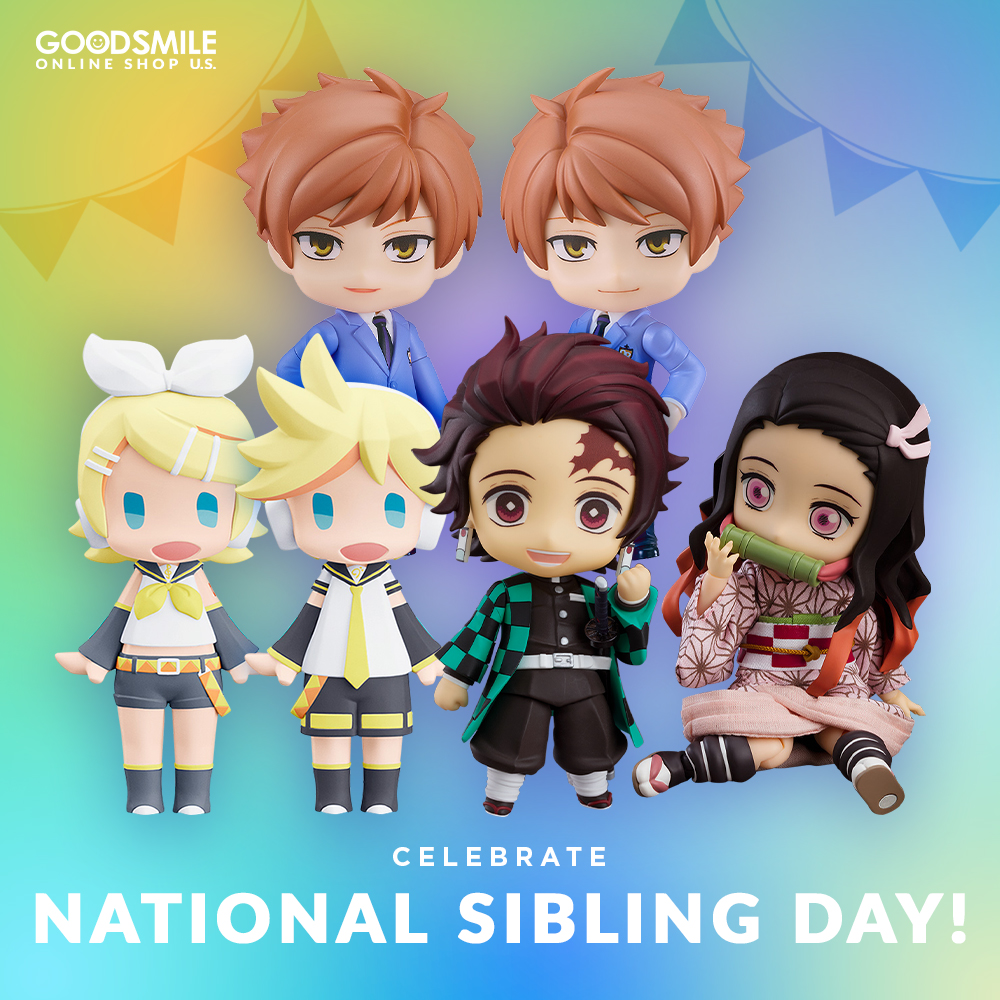 Happy National Siblings Day! Celebrate with the charming duo HELLO! GOOD SMILE Kagamine Rin (re-run) and HELLO! GOOD SMILE Kagamine Len (re-run), plus other beloved siblings available now on GOOD SMILE SHOP U.S. Shop: s.goodsmile.link/hyA #goodsmile