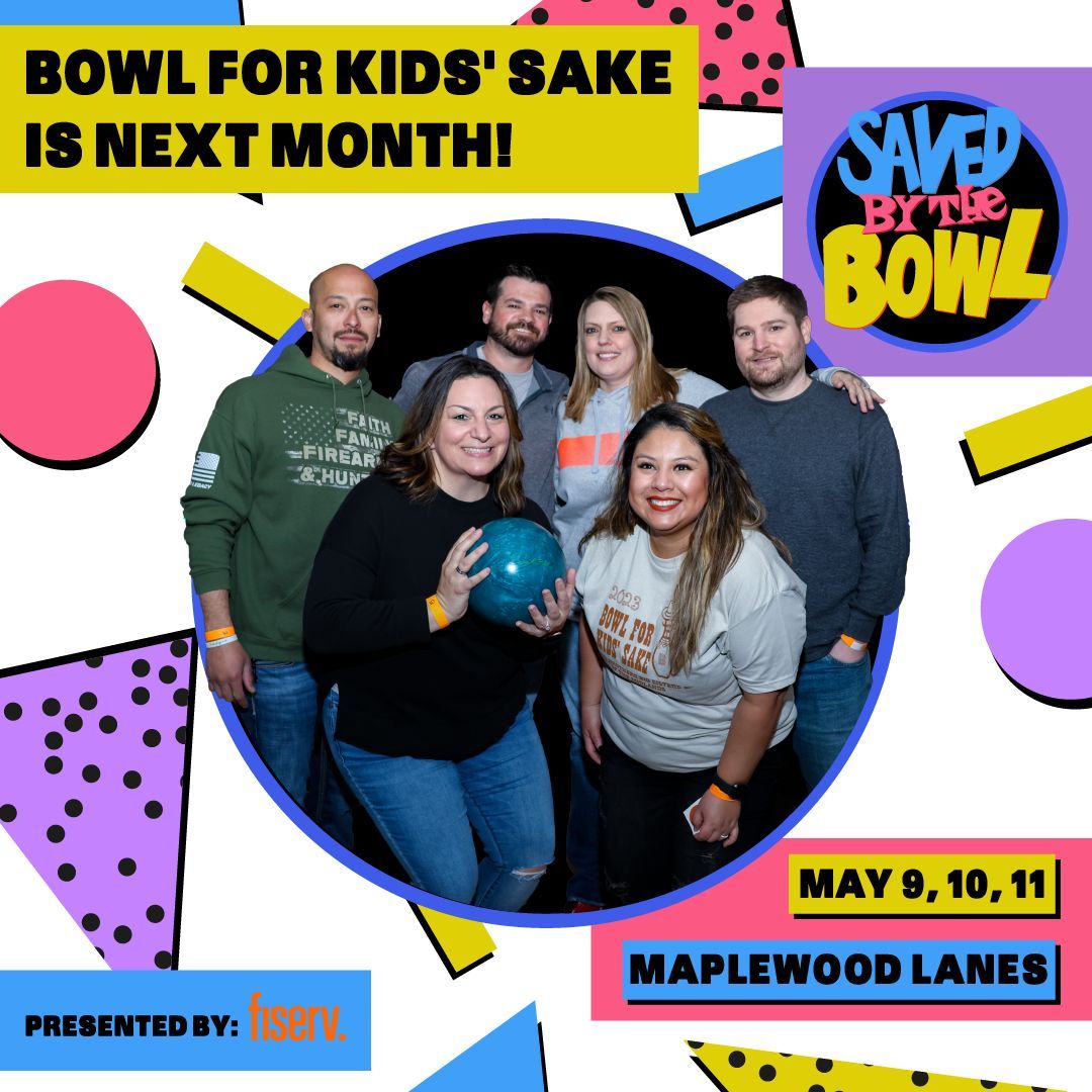 🎳 Are you ready for Bowl for Kids' Sake next month? 

👉 Register your team: buff.ly/3uBLAyD 

Support hundreds of kids in the community by gathering your squad, setting a goal, and fundraising together! Then, celebrate all your hard work at Maplewood Lanes! 🥳 #BFKS2024