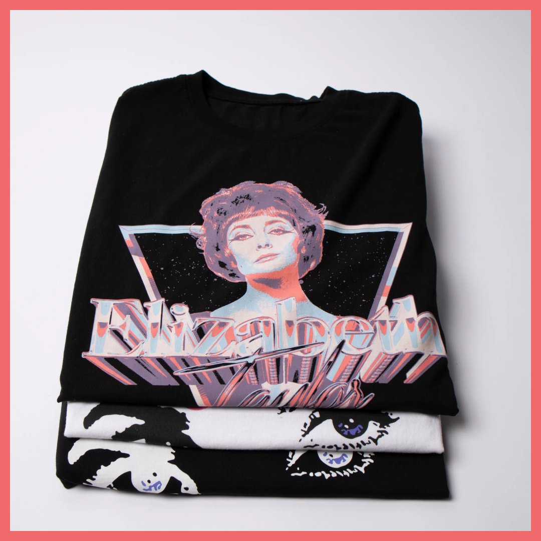 Shop the Elizabeth Taylor Collection today using the link in bio! Explore a range of t-shirts, hoodies, and sweatshirts, perfect for fashion lovers. Shop now: l8r.it/TvmB #elizabethtaylor #elizabethtaylorapparel #iconiclooks