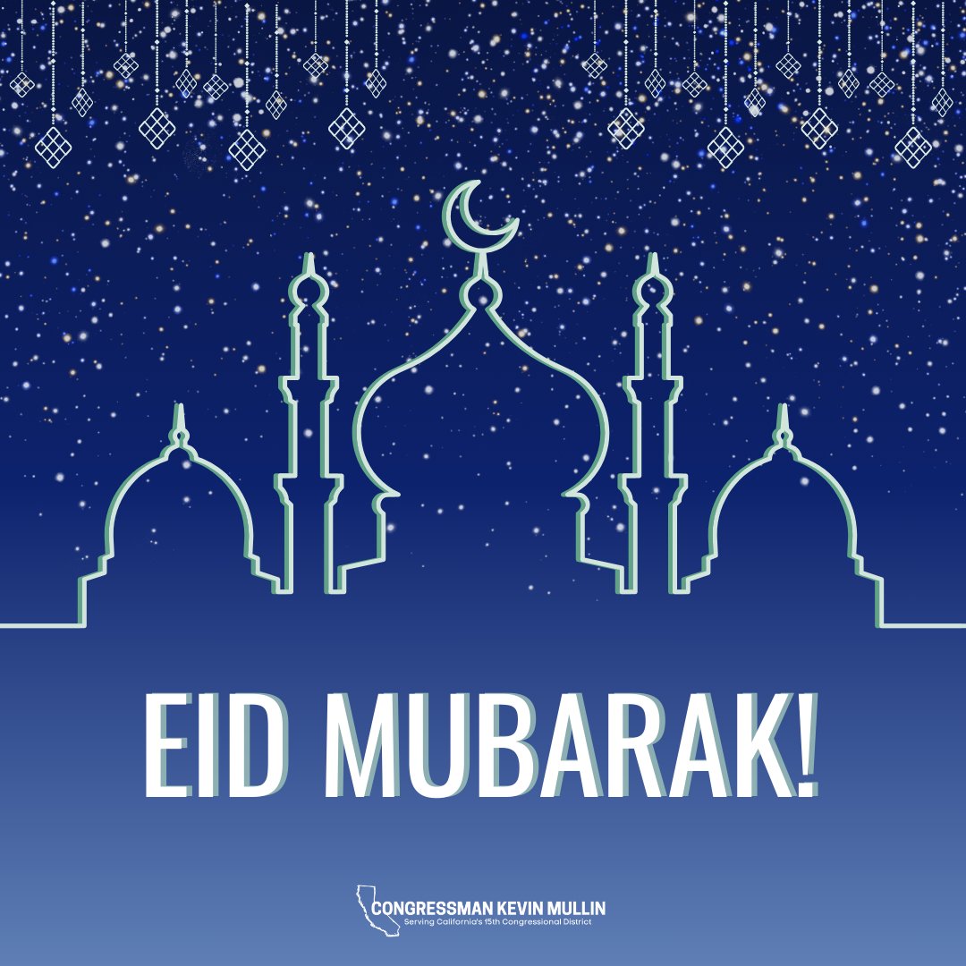 Eid Mubarak! Wishing all who are celebrating the end of Ramadan in #CA15 a happy, peaceful, and blessed Eid.