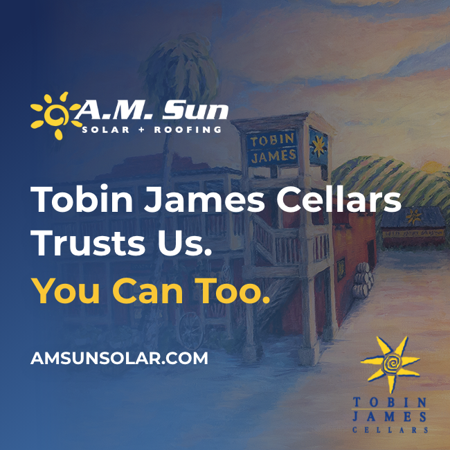 When Tobin James Cellars went solar, they became a beacon of sustainability in the wine industry. Our team created a custom system that provides a reliable source of power for their business. Want to learn more about how we can help your business? Visit amsunsolar.com