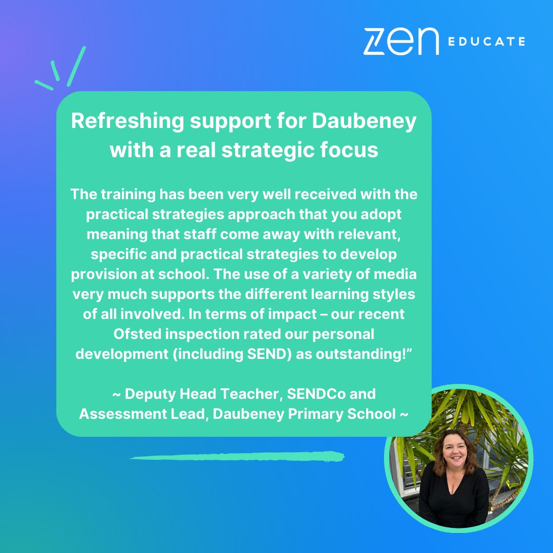 Zen is not only a platform that provides schools with teaching staff, we're also committed to helping #schools upskill educators to benefit children🧒 Recently, our SENDCo, led a training session at @DaubeneyHackney. Hear firsthand from the #school about the impact🗣️ #WeCareMore
