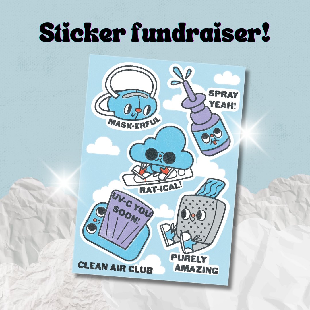 We're doing another round of fundraising and are happy to mail you the cutest stickers ever created as thanks for any donations above $16! Venmo us at the link below and please include your mailing address. Happy to ship anywhere in the world. 🤍 Thanks! venmo.com/u/cleanairclub