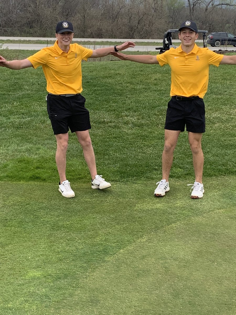 Parker and Daniel with an eagle on Hole 15! Parker chipped in from just off the green. #BetterTogether