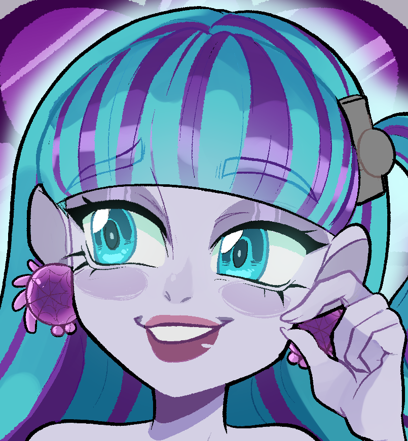 NaidMaru's tweet photo. I'm a boogeymonster that lives in your dreams... 🎼💜💙✨ #MonsterHigh #Twyla #Fanart #MHG3 #MonsterHighG3 https://t.co/ahZEtrMbj2