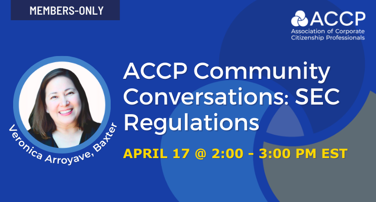 Adapting to new SEC regs can be daunting—but you’re not alone! Join our Community Conversation on April 17, at 2 PM. Gain insights, share your experiences, and strategize with the community. Register now for a deep-dive into compliance and collaboration! accp.me/43W2JQB