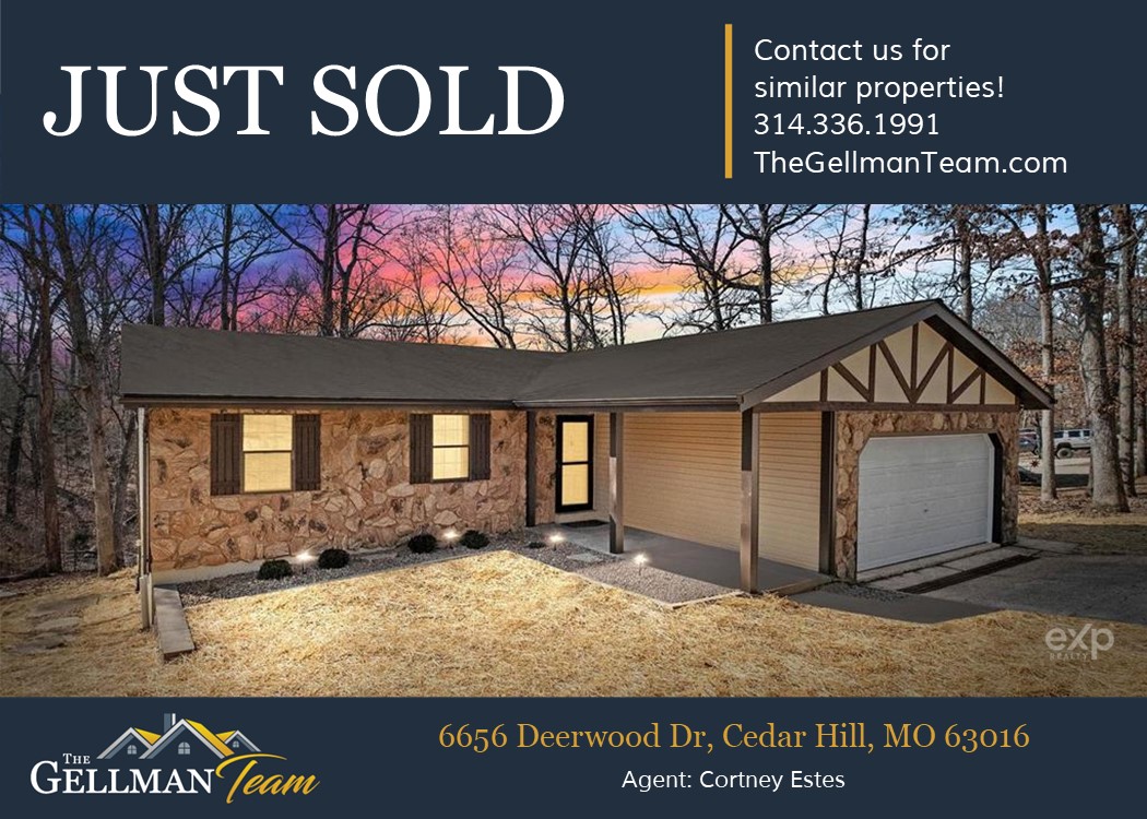 Another SOLD by The Gellman Team - 6656 Deerwood Dr, Cedar Hill, MO 63016 #thegellmanteam #CedarHill #wesellhomes #justsold #realestate #stl #stlrealty #stlouisrealestate #missourirealestate