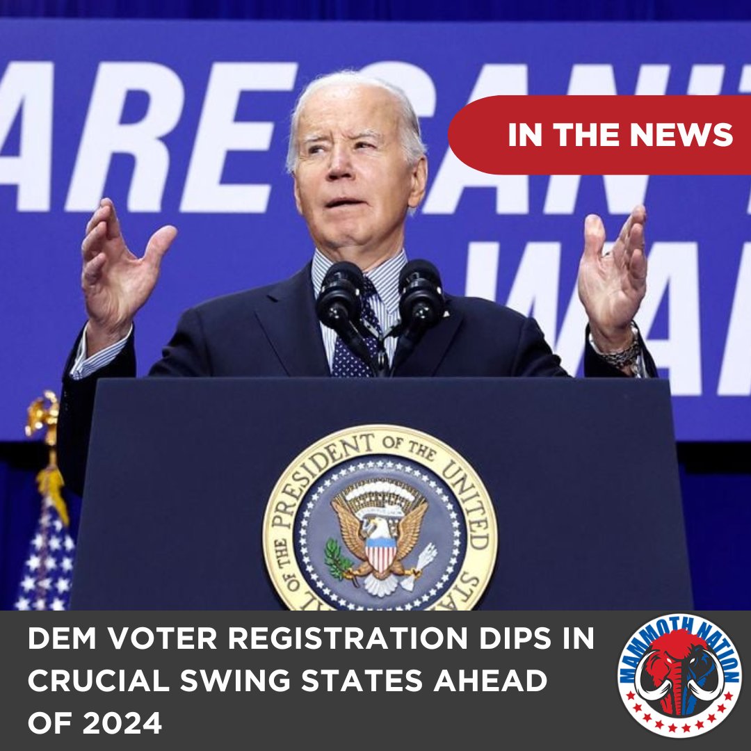 Nevada, North Carolina and Pennsylvania, which saw some of the closest presidential elections last cycle, all currently have less registered Democratic voters overall than in late 2020.