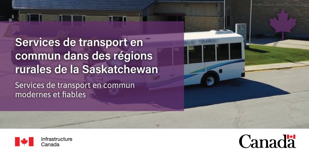 Le gouvernement fédéral collabore avec des collectivités rurales de la #Saskatchewan afin de soutenir le #TransportEnCommun pour les résidents. Pour en savoir plus : canada.ca/fr/bureau-infr…