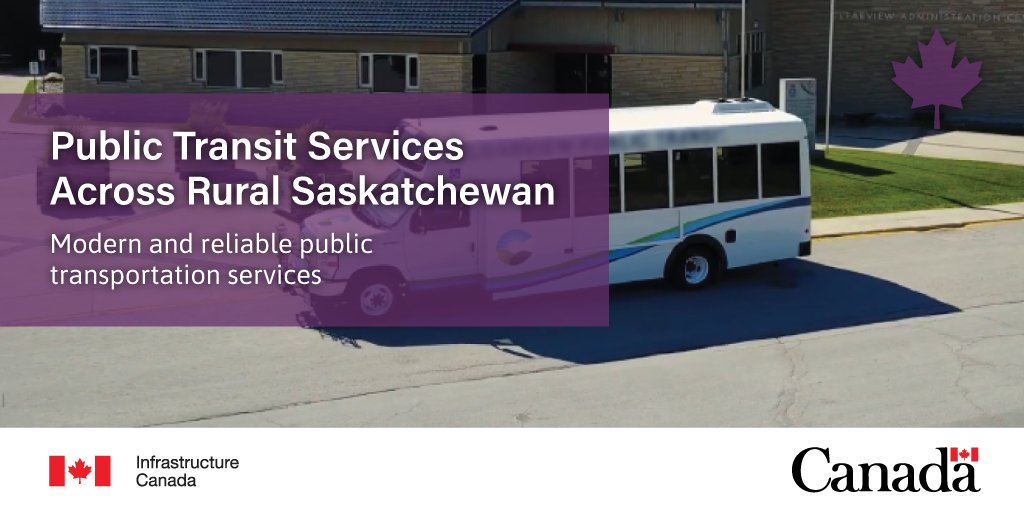 The federal government is working with communities across rural #Saskatchewan to support #PublicTransit for residents. Learn more: canada.ca/en/office-infr…