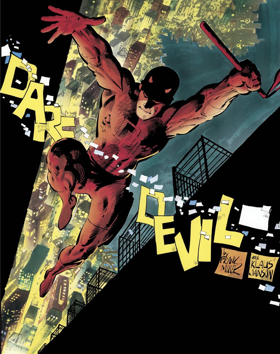 Daredevil poster (1985) art by Frank Miller @FrankMillerInk & Klaus Janson @klausjansonnyc