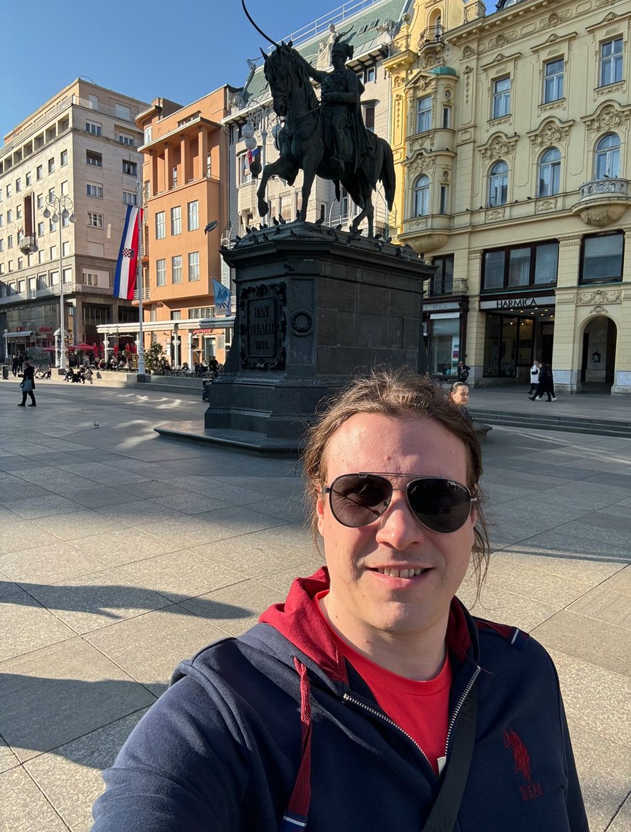 When someone mentions Croatia 🇭🇷 what’s the first thing that you think of?

(Yes, it’s me on Ban Jelacic square)