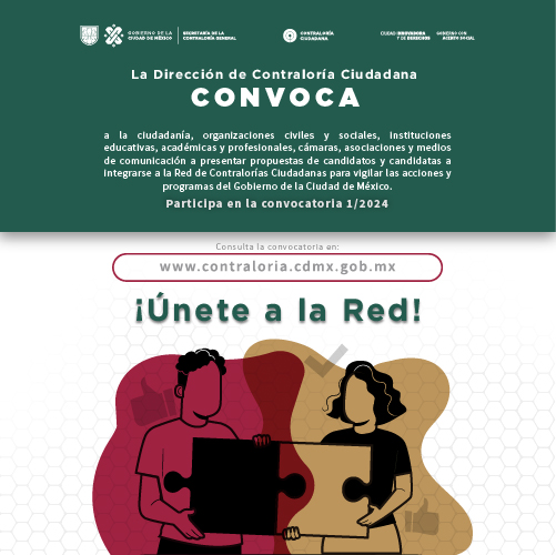 ¿Eres un apasionado del servicio público? La @ContraloriaCDMX te invita a integrarte a la Red de Contralorías Ciudadanas, ¡date prisa porque el 14 de abril es el último día de inscripciones! 📲Consulta la convocatoria en: contraloria.cdmx.gob.mx