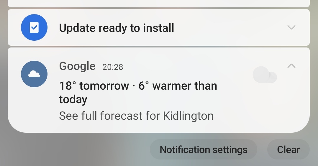 After 3 days of off and on rain, as well as strong winds, this was exactly what I wanted to see pop up on my phone! So far this week, I've come home every day both soggy and windswept, I'm looking forward to some warmer weather!