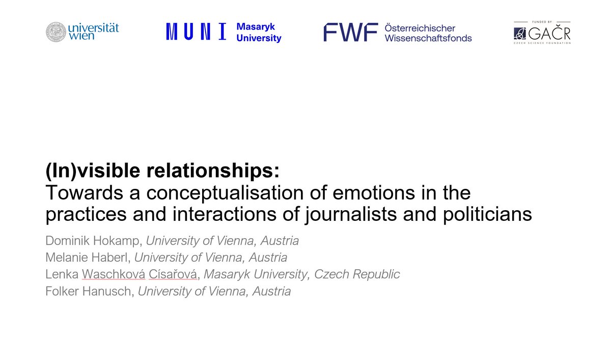 Also at 10am in seminar room 11 (panel 16), Dominik Hokamp, Melanie Haberl, @LenkaWC and @fhanusch will present a conceptual manuscript for understanding emotions in the practices and interactions of journalists and politicians. #ecreajss24