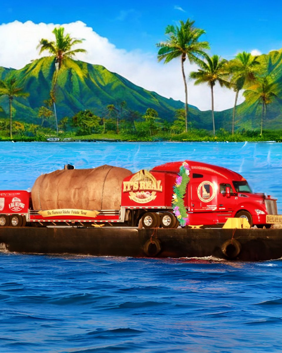 Get ready to say 'aloha' to the @bigidahopotato truck as it makes its first-ever stop in paradise today! This 4-ton tuber has officially visited all 50 states! So, we're bringing the Idaho® potato party to the islands to mash-it-up! #IdahoPotatoTruckDoesHawaii