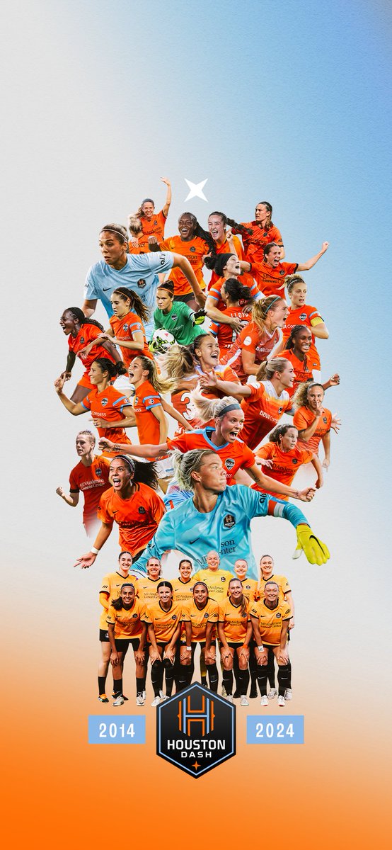 Ahead of our 10th anniversary match, we're throwin' it back for #WallpaperWednesday! 🧡🤘 #HoustonDash