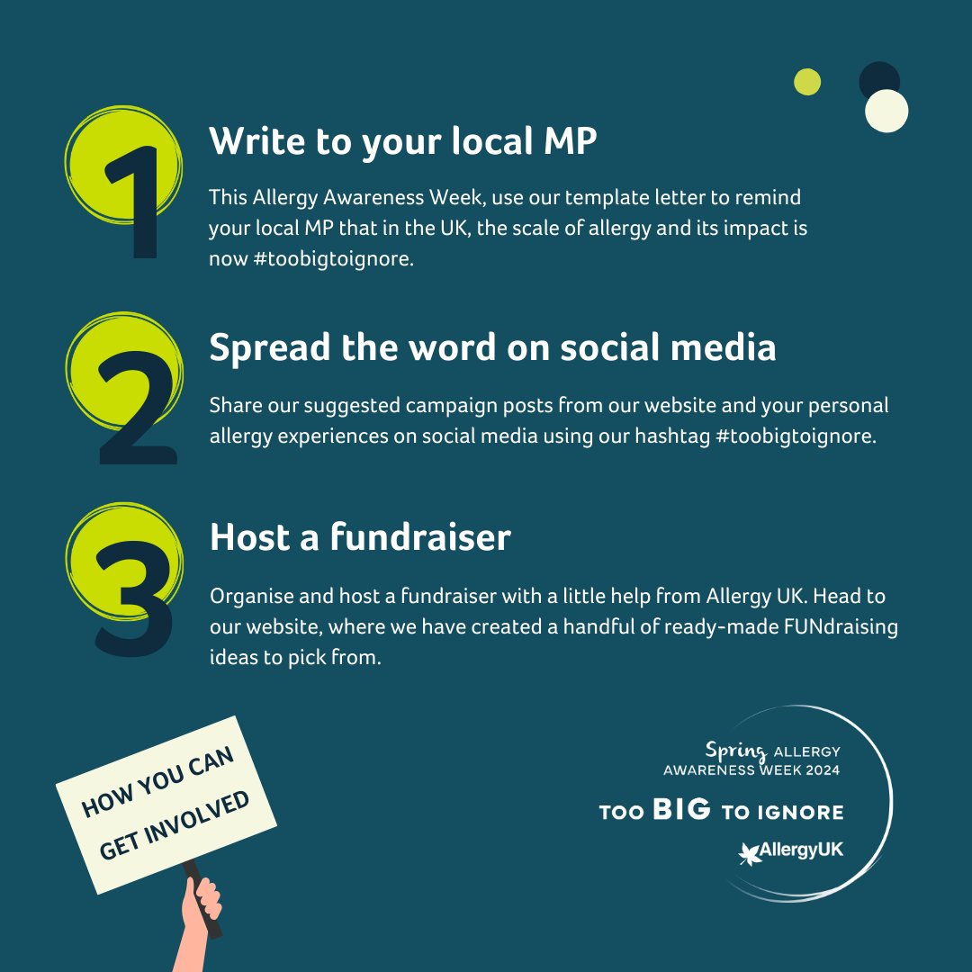 AllergyUK1's tweet photo. Allergies are #toobigtoignore. By 2026, 50% of Europe will have an allergy. With allergy rates higher than ever, decision-makers must prioritise this pressing issue. Ready to take action this upcoming #AllergyAwarenessWeek (22-28)? We need your voice! https://t.co/6Fa9gjUkJ9 https://t.co/o3q6oRKJIc