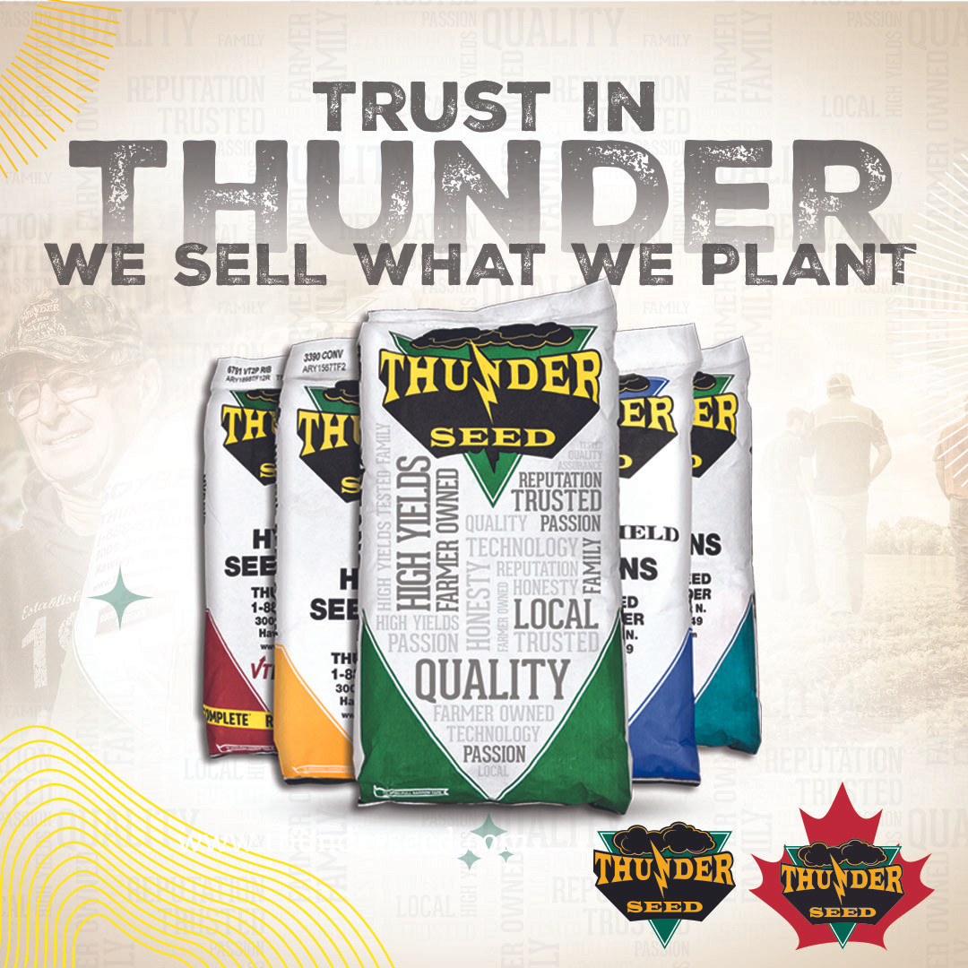 On our family fields, we plant what we sell. You can trust you are getting the best quality seed available. We develop high-yielding soybeans, grain corn, silage corn and wheat seed. We will be with you for the full cycle of your growing season. thunderseed.com