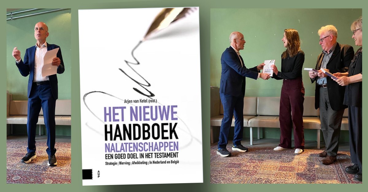 Congratulations to Arjen van Ketel, for the launch of his new #Book (available in Dutch) — the only book focused on #legacy #fundraising markets in the Netherlands & Belgium. Het nieuwe handboek nalatenschappen👉 aup.nl/en/book/978904… #Legacy #Fundraising #BookLaunch 📣📖👏