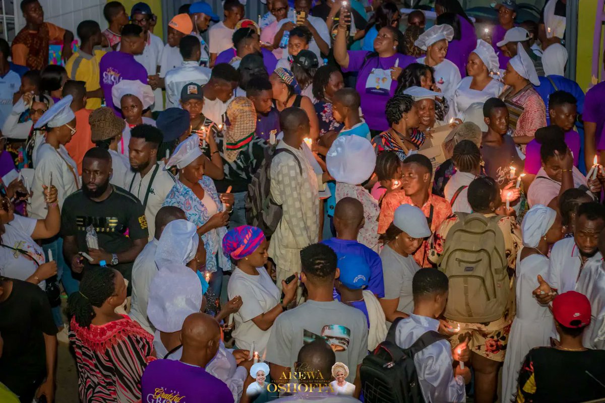 Images from the Candle Lights Procession for late Arewa Deborah Oshoffa.

#RestOnArewaDeborahOshoffa #FarewellDeborahOshoffa #CelebrationOfLife #ArewaDeborahOshoffa #CelestialChurchOfChrist #Omocele #CCCWorldwide