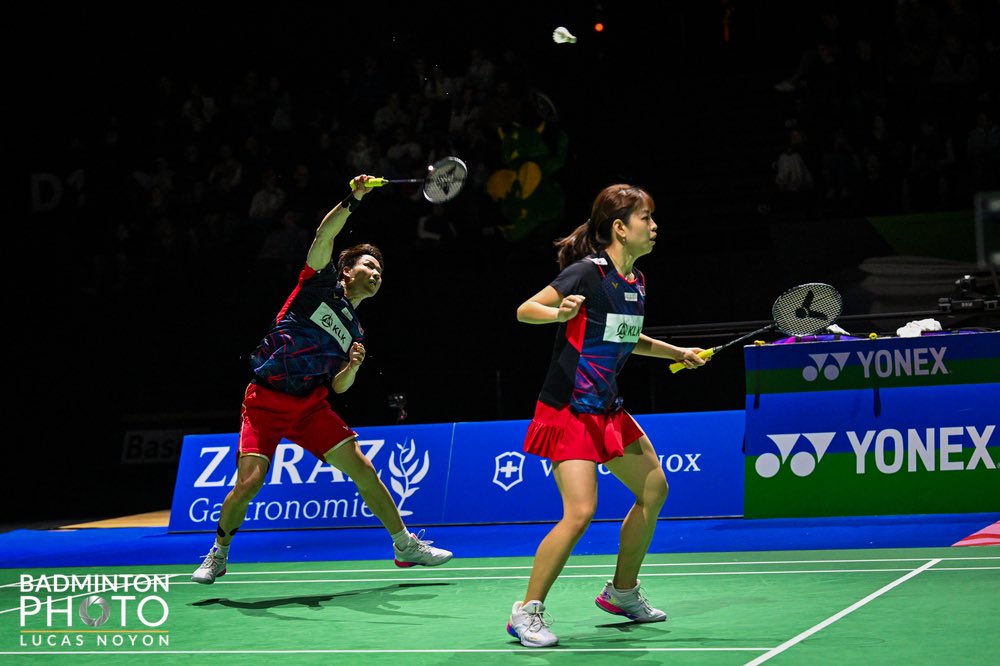 RESULTS: #SwissOpen2024       

 R32

#CHN🇨🇳 Jiang Zhen Bang-Wei Ya Xin(5) def. #MAS🇲🇾 Goh Soon Huat-Shevon Lai 21-15 21-14

📷 @badmintonphoto

#DemiMalaysia 
#BadmintonMalaysia