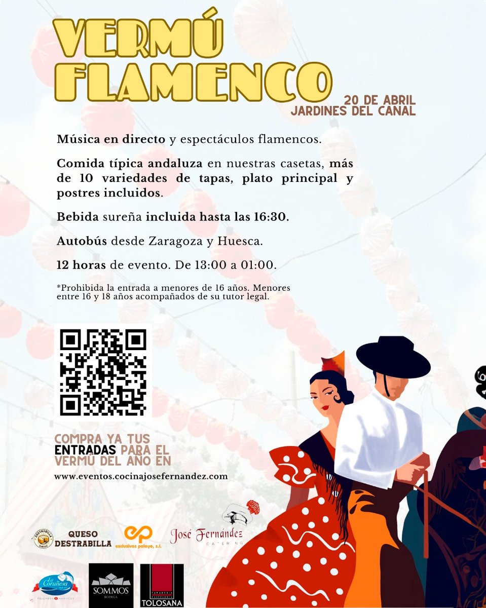 💃 El próximo 20 de abril el sur viene al norte. Nuestros 🍷 vinos serán el maridaje perfecto para tapas andaluzas del vermú 🪭 flamenco organizado por los @jardinesdelcanal de @josefernandezcatering donde vamos a tener nuestra primera caseta.  ➡️ eventos.cocinajosefernandez.com