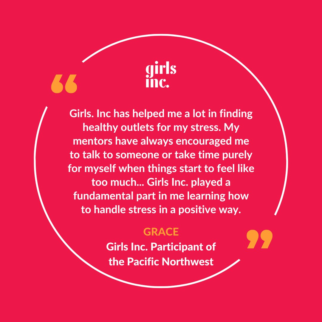 At Girls Inc. we are dedicated to educating girls on the importance of healthy management of stress. For #StressAwarenessMonth, we asked our Brand Ambassadors to share how their experience at Girls Inc. has helped them manage the stressors in their lives. 💞 #strongsmartbold